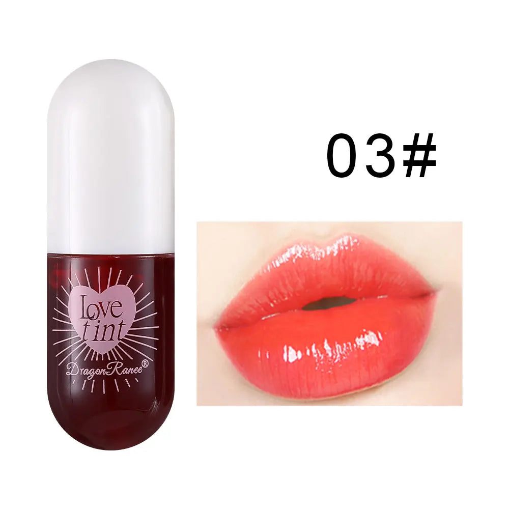 Mirror Lipstick, Water-Dyed Lip Liquid, Lip Glaze, Water-Glossy Mirror Glass Lipstick, Long-Lasting, Not Easy to Stick to the Cup, Lip Glaze, Light and Compact Lip Glaze