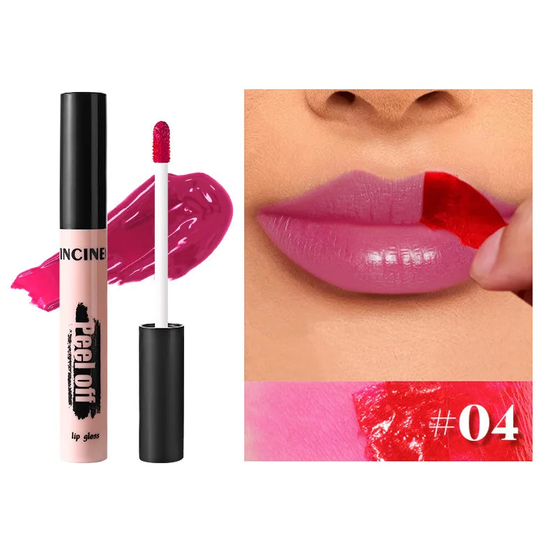 Peel Off Lipstick Matte Pink Tattoo Lip Gloss Waterproof Lipliner Long Lasting Matte Brown Lip Tint Tear-off Lip Stain Cosmetics