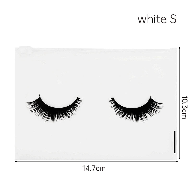 10pcs Eyelash Aftercare Bags With Zipper Toiletry Makeup Pouch Cosmetic Travel Beauty Tool Packaging Lash Extension Supplies