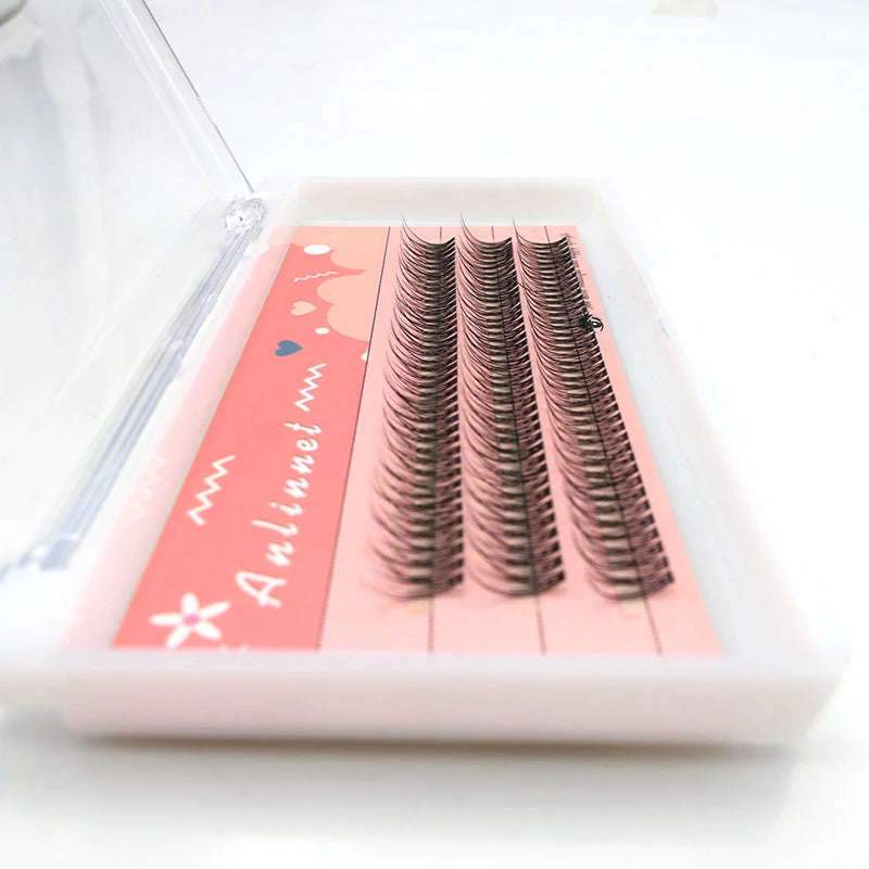 120 Clusters Fishtail Eyelashes Natural Grafted Eyelashes Professional Eyelash Extension Makeup A-Type Eyelashes Fairy Eyelashes