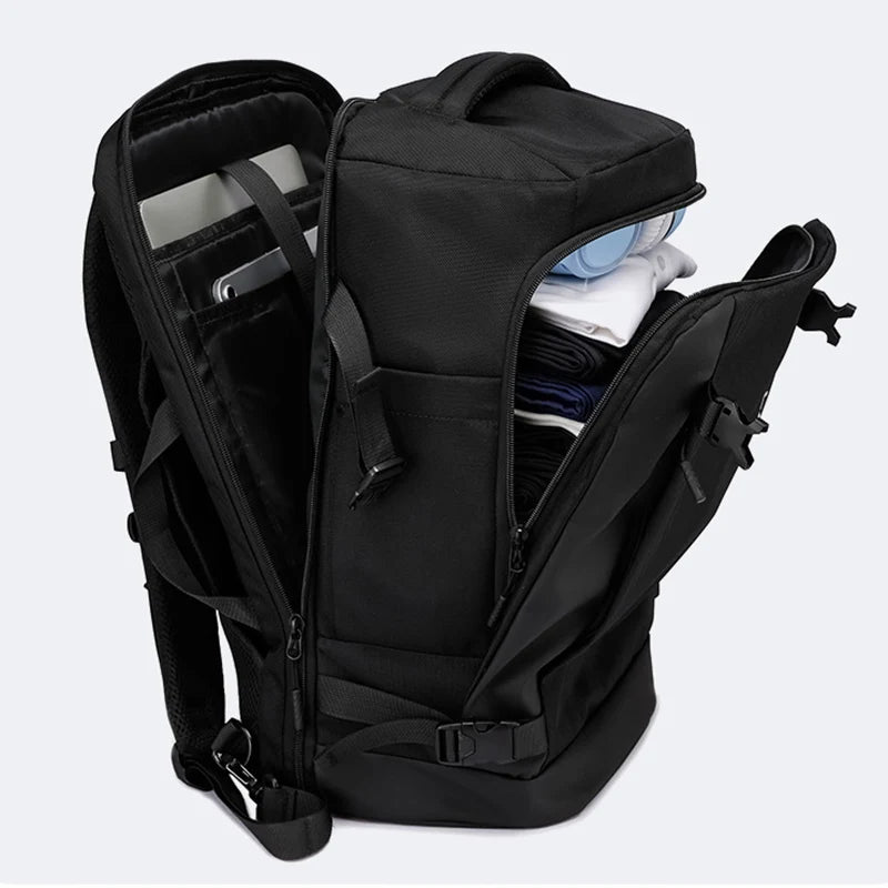 Travel Duffel Bags Expandable Business Backpacks Laptop Bag Large Luggage Rucksack Waterproof Weekender Pack with Shoe Pocket