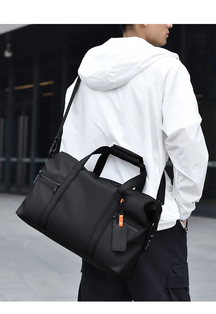 New Cross-border Large Capacity Men's Business Travel Tote for Commuting, Water-resistant Gym Bag for Sports and Fitness