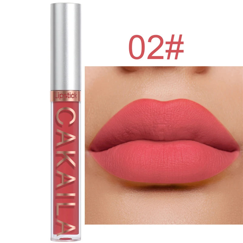 18 Colors Lipsticks Waterproof Sexy Matte Lip Gloss Women Makeup Long Lasting Red Pink Nude Liquid Lipstick Cosmetics