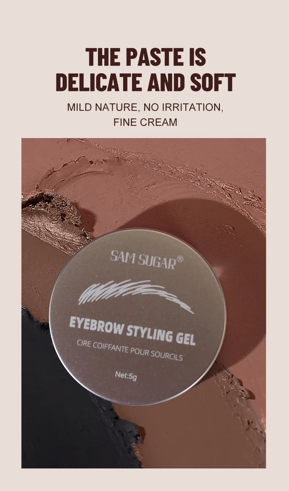 Long Lasting Eyebrow Styling Wax Soap with Brush Waterproof Gel Texture Transparent Coffee Brown Eye Brow Tint Cosmetics Makeup
