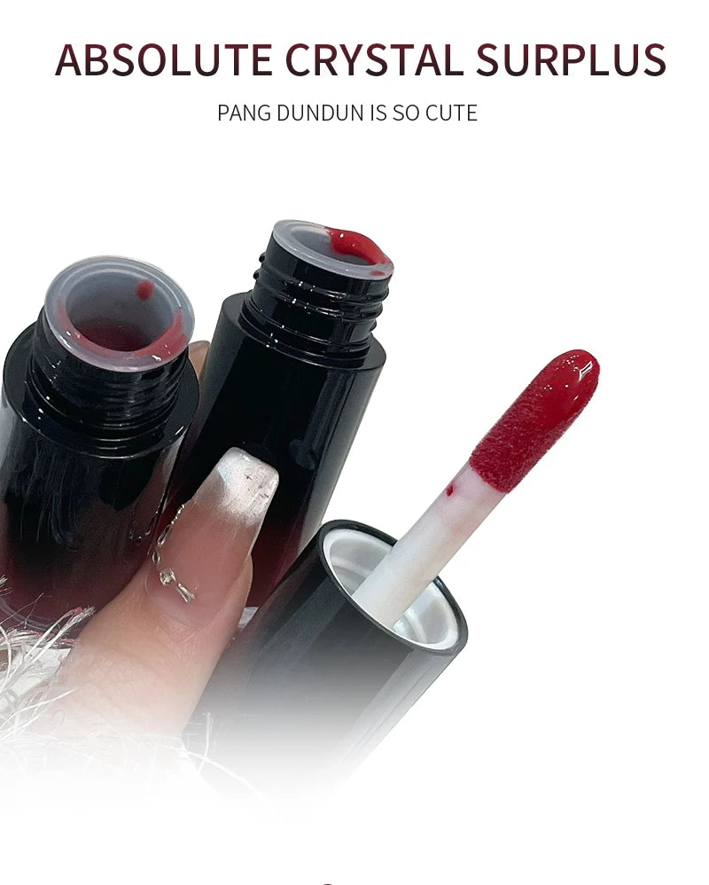 HERORANGE Color-Cooling Shimmering Lip Gloss Hydrating Silky Long-Lasting Color-Dyeing Clear Watery Mirror Lip Glaze