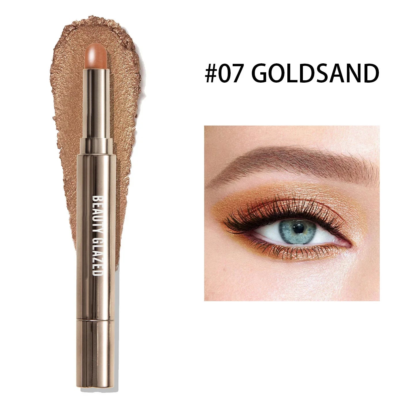 10 Color Double Ended Eye Shadow Stick With Sponge Brush Pearlescent Lasting Eyeshadow Pen Contouring Portable Makeup Cosmetics