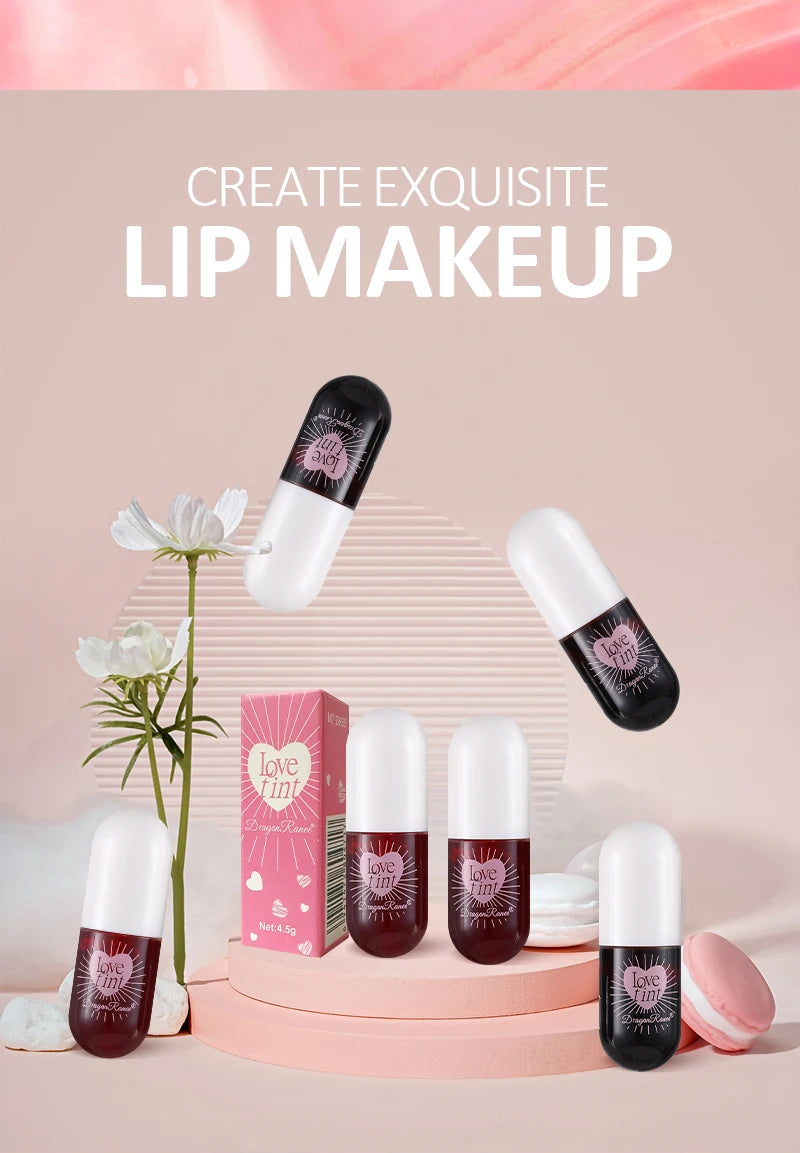 Mirror Lipstick, Water-Dyed Lip Liquid, Lip Glaze, Water-Glossy Mirror Glass Lipstick, Long-Lasting, Not Easy to Stick to the Cup, Lip Glaze, Light and Compact Lip Glaze