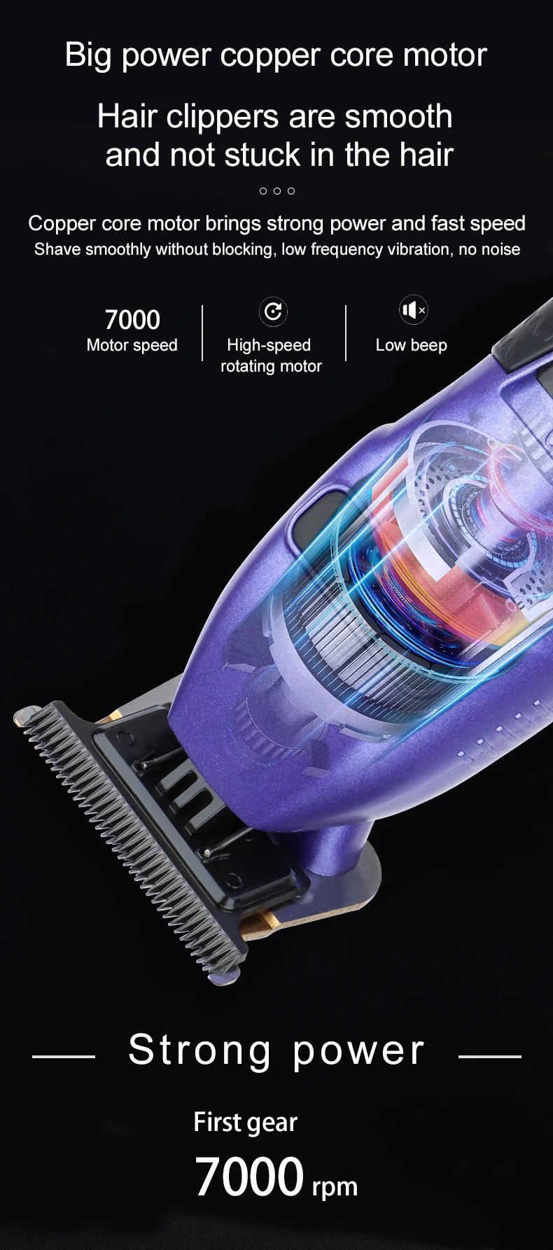 Hair Clipper Electric Hair Trimmer for Men Wireless Barber Trimmer Electric Shaver Professional Men's Hair Cutting Machine