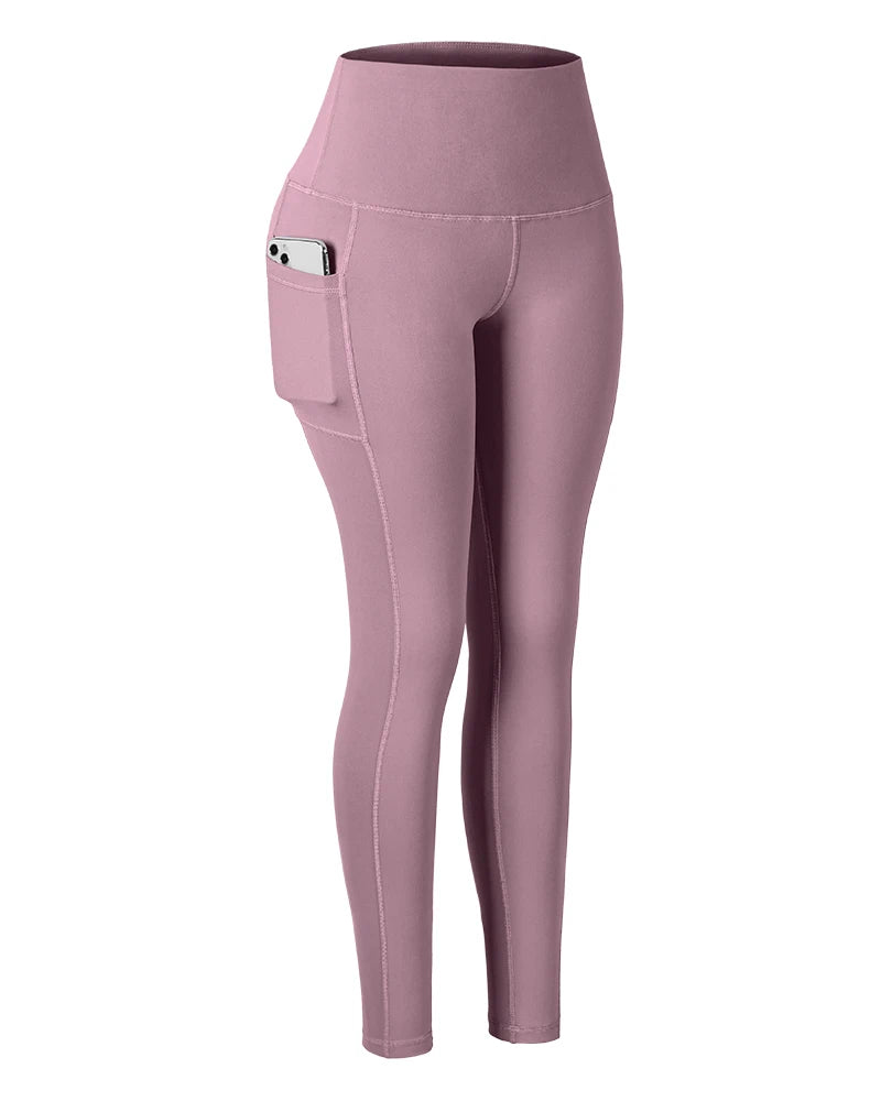 Pockets Fitness High Waist Gym Leggings Women Autumn Skinny Stretch Athletic  Leggings Women Running Outdoors Pockets Pants