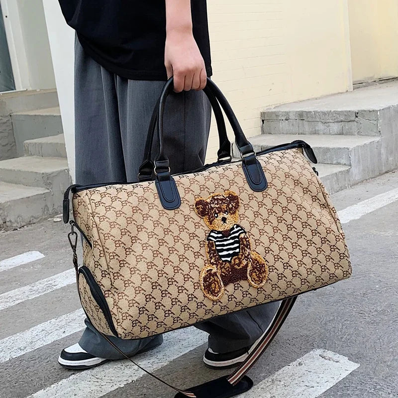 Fashion Travel Bag Traveling Luggage Zipper Storage Bag Carry-on Duffle Bag With Single Shoulder Strap For Short Trips Bussiness