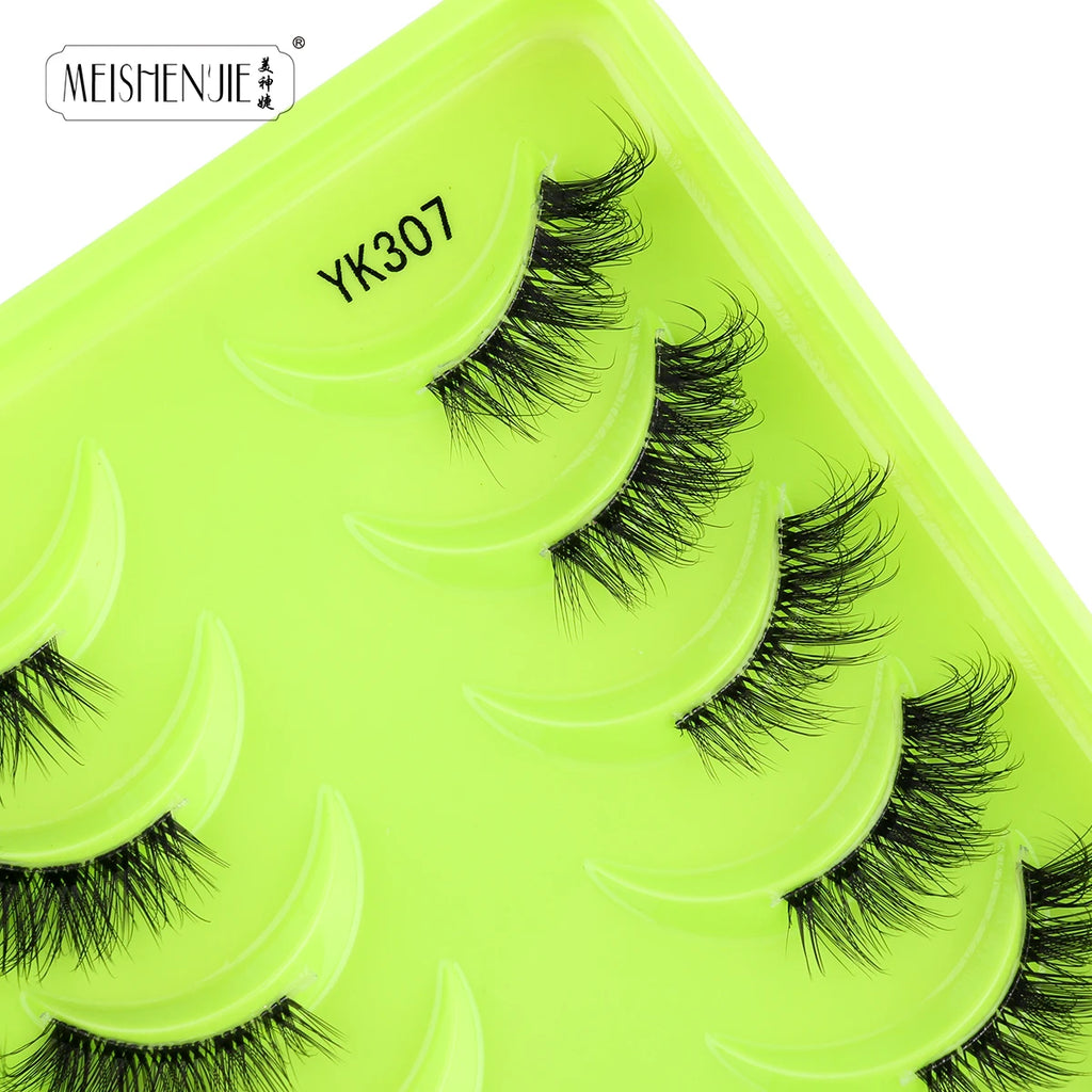 Fake Eyelashes Hot 3/10 Pairs Half Lashes Cat Eye Natural Long Fluffy 3D Mink Lashes Handmade Make up Tools maquillaje Faux Cils