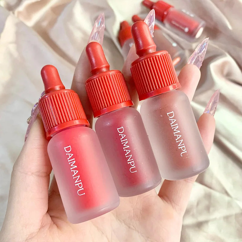 Dyeing Lip Gloss Matte Makeup Moisturizer Liquid Lipstick Waterproof Long Lasting Red Velvet Lip Tint Korean Make Up Cosmetic