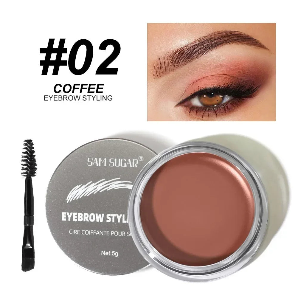 Long Lasting Eyebrow Styling Wax Soap with Brush Waterproof Gel Texture Transparent Coffee Brown Eye Brow Tint Cosmetics Makeup