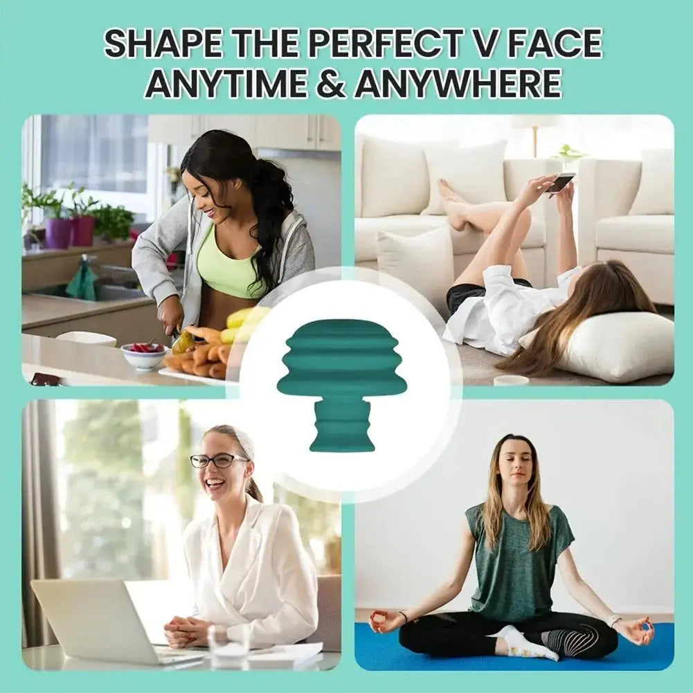 Face Jaw Exerciser Slimmer Jaw Face Neck Toning Exerciser,Facial Yoga Skin Tighten Firm, Double Chin Breathing Exercise Device