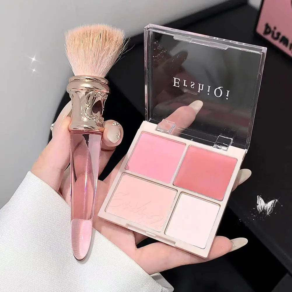 4 Colors Concealer Blush Cream Matte Highlight Contour Makeup All-in-one Palette Rose Hawthorn Cheek Tint Blusher Powder Makeup