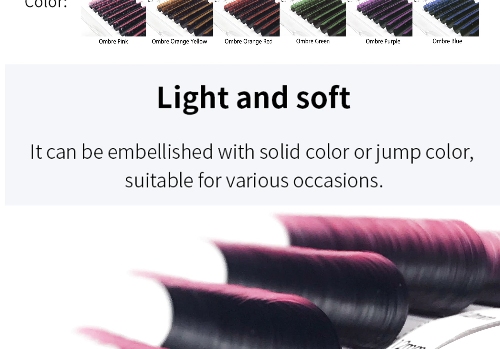 Dark Brown Easy fan Eyelash Extension Mix Mink Individual Ombre Eyelash Lashes High Quality Colorful Blooming Lashes Extension