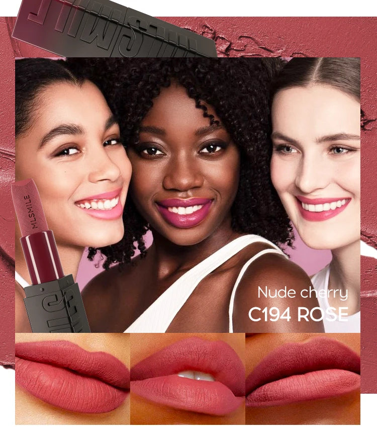 Velvety Matte Lipstick, Richly Pigmented With A Satin Finish Long-Lasting Matte Lip Gloss, Full Coverage Creamy Lipstick