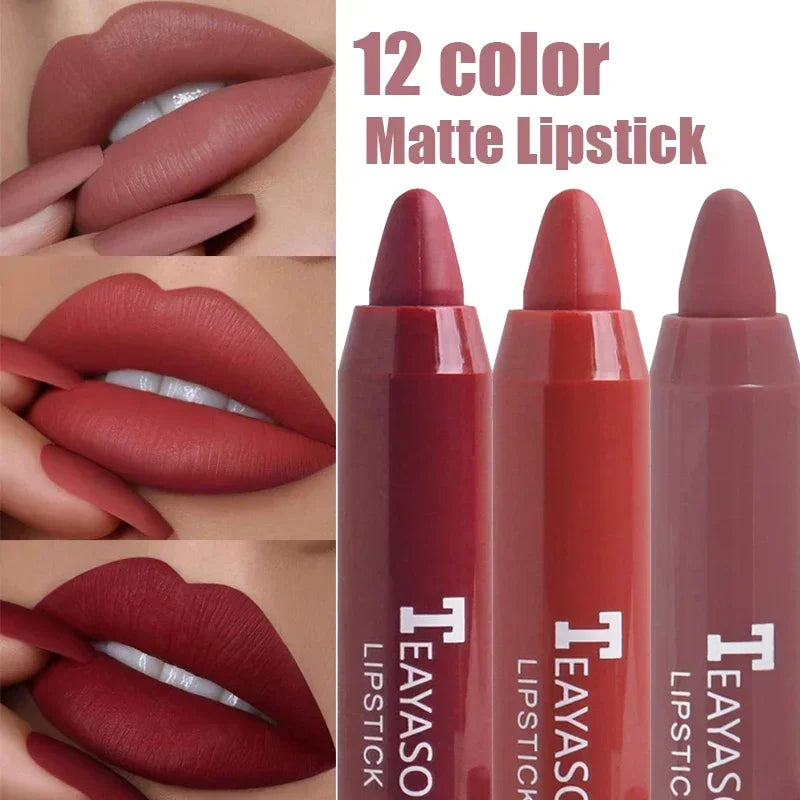 Waterproof Lipliner Pencil Matte Velvet Lip Liner Pen Outline Lip Shape Lipstick Pen Long Lasting Non-stick Cup Makeup Cosmetics