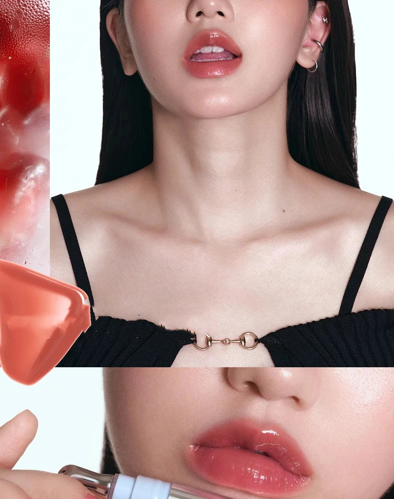 Judydoll Ice Diamond Essence Lip Gloss Oil Mirror Water Light Lip Tint Fading Lip Lines Lipstick Moisturizer Lip Plumping Makeup