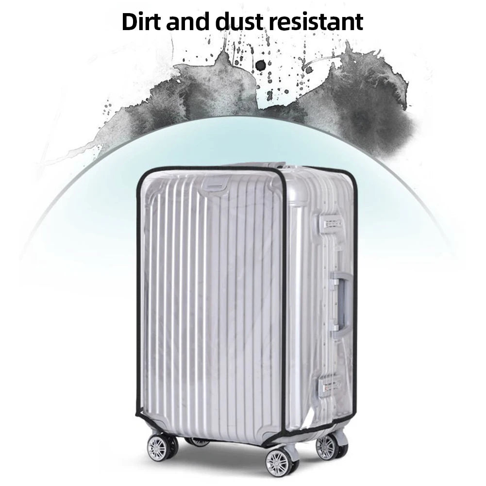 20-30inch Luggage Cover Transparent Luggage Protector Case PVC Trolley Case Cover Waterproof Wheeled Suitcase Travel Accessories