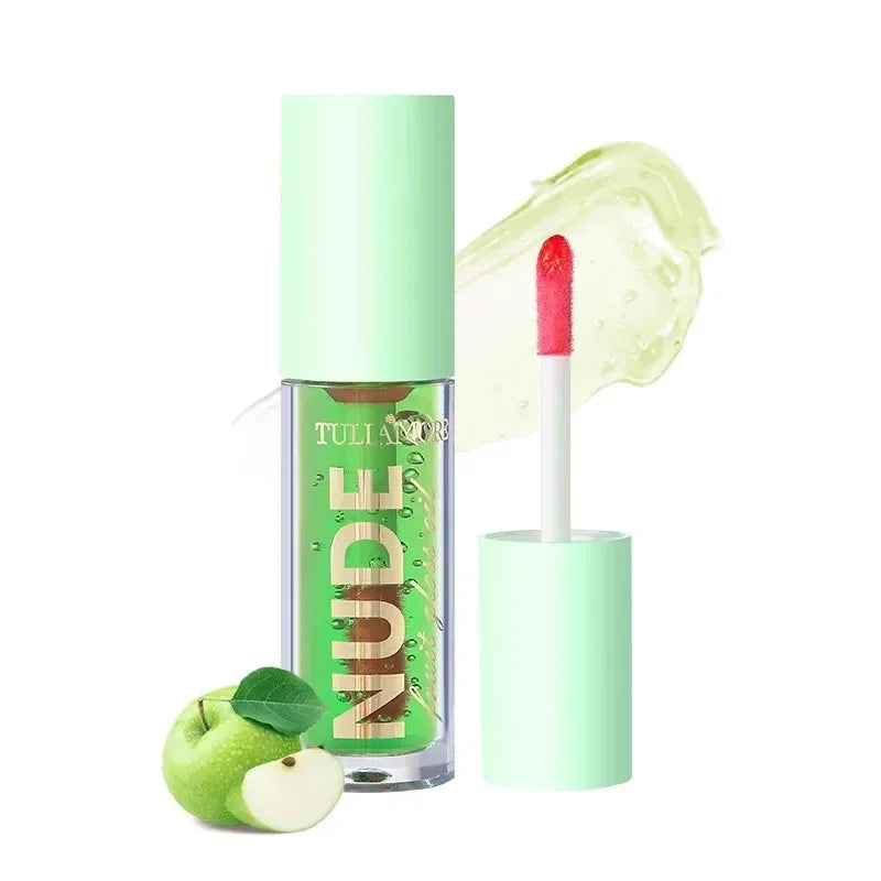 4 Colors Fruit Lip Oil Moisturizing Lip Plump Clear Hydrates And Shines Mirror Water Gloss Lip Glaze Liquid