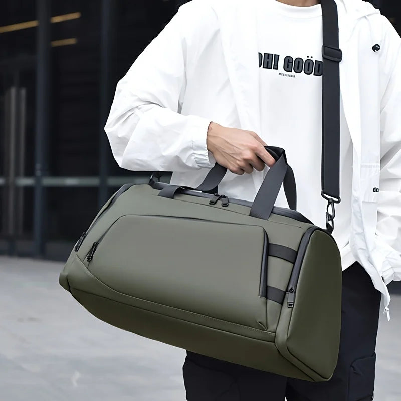 Large capacity multifunctional luggage bag with multiple compartments and shoe pockets,  casual sports and fitness bag
