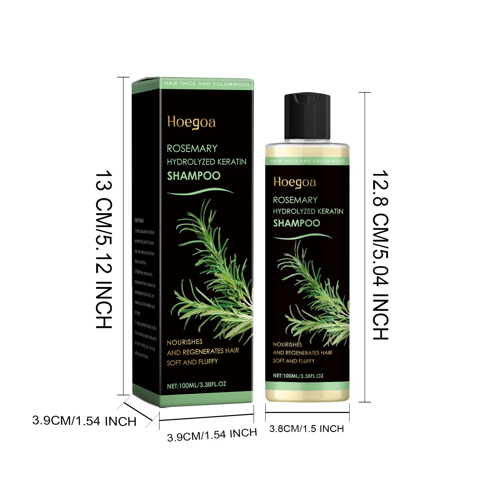 Rosemary Hair Shampoo Hair Regrowth Deep Nourishing Repair Split Ends Hair Soothing Scalp Anti Dandruff Hair Strengthens Shampoo