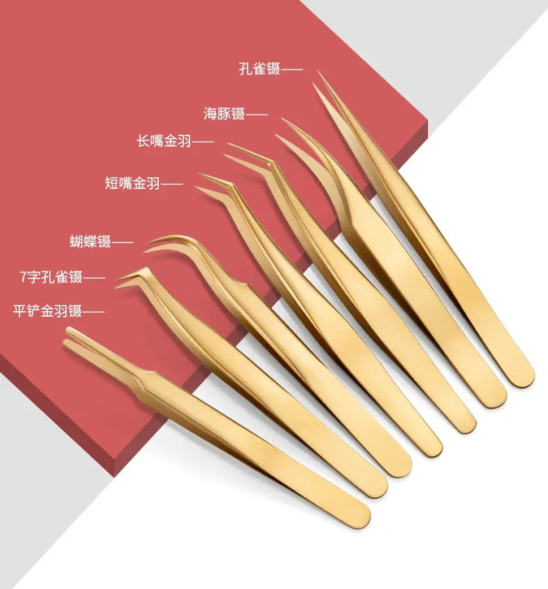 False Eyelashes Tweezers False Eyelash Extensions Personal Curved Strip Eyelashes Brow Clamps Makeup Tools Tweezer Makeup Tools