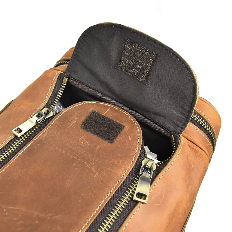 Luufan Crazy Horse Leather Men's Travel Bag Big Travel Duffel Durable Cowhide Weekend Bag Man Genuine Leather Luggage Tote Bag