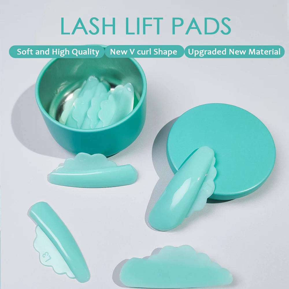 PERMANIA 4 Pairs Self-Adhesive Eyelash Lift Pads Eyelash Lifting Shields Lash Perming Pads Soft And Reusable Lash Lifting Tool