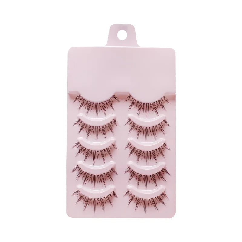 New 5 Pairs Manga Lashe Soft Natural Eyelashes Thick False Eyelashes Demon Eyelashes Daily Dating Makeup Eyelashes Lashes Wispy
