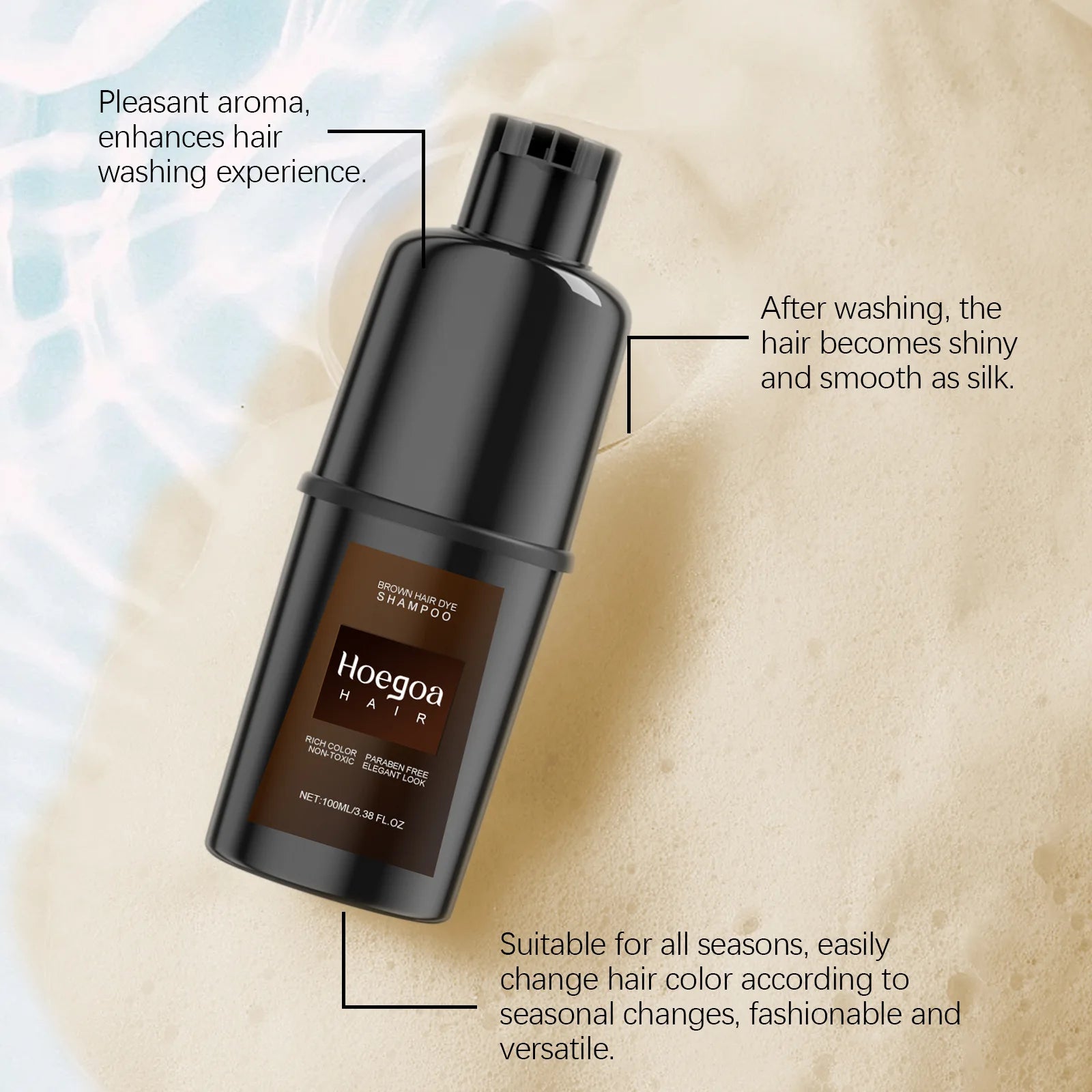Hair Dye Shampoo Lasting Easy To Color Deep Nourishing Moisturizing Reduce Scalp Irritation Repair Damage Hair Coloring Products