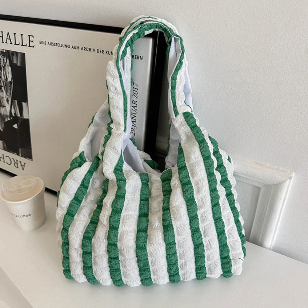 Elegant Handbag Pleated Cloud Bag Female Candy Color Large Capacity Shoulder Bag Handbags Shopping Girls Pouch Tote Bolsas