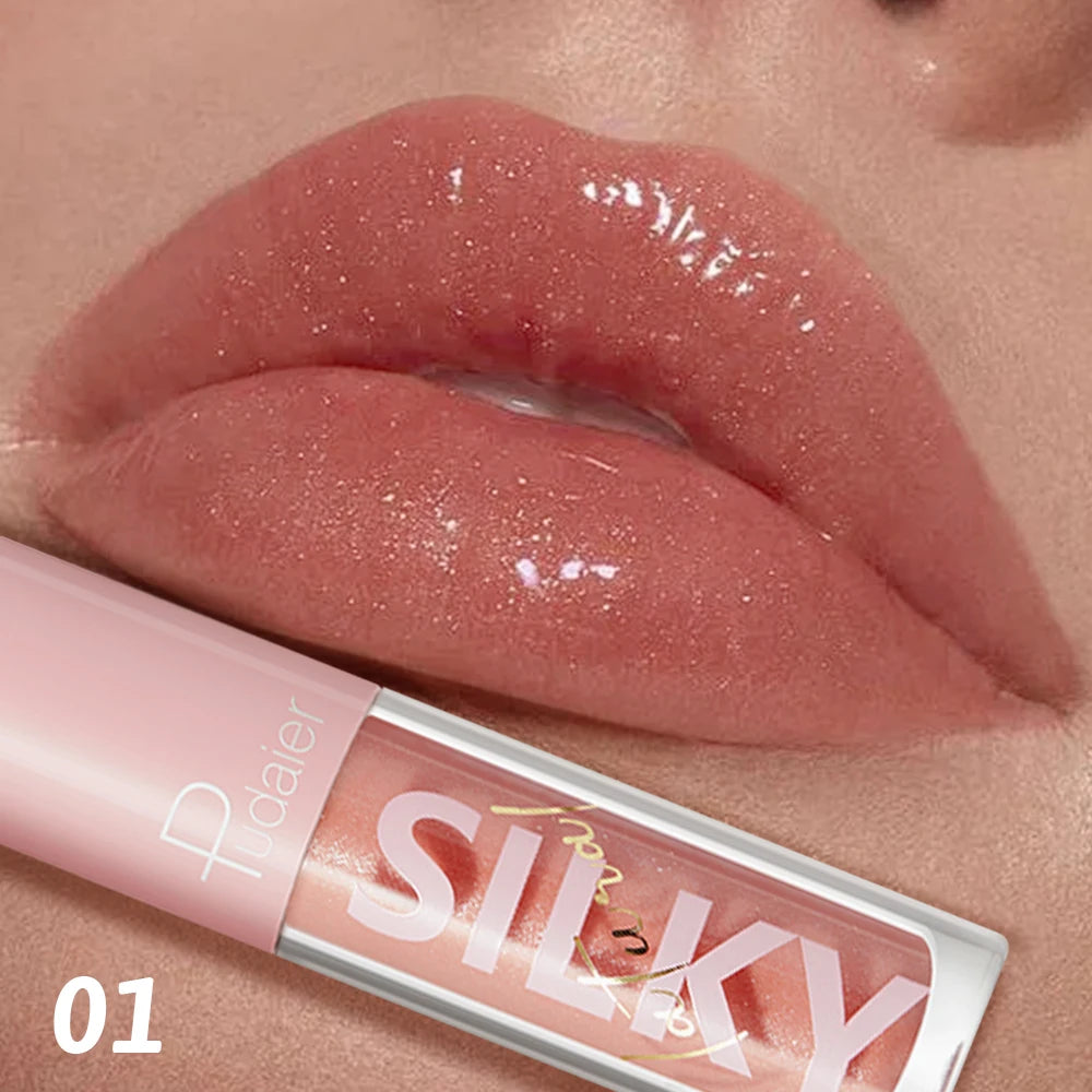 Waterproof quick-drying lip glaze, 16 colors available for mirror-finished lip glaze, clear and non-sticky, non-fading, waterpro