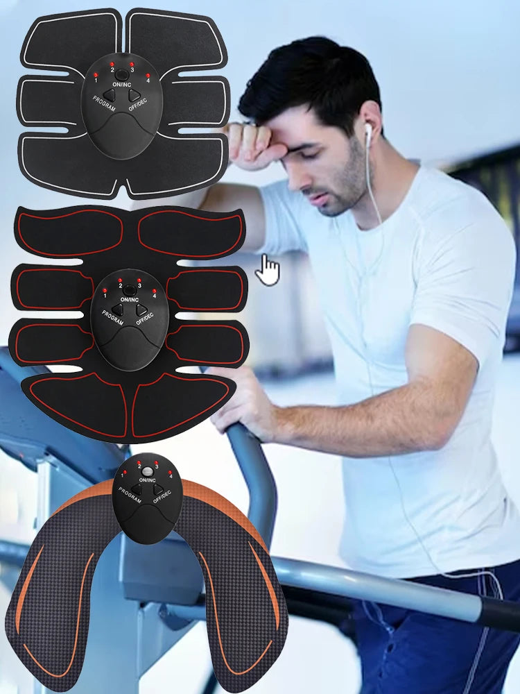 Abdominal Muscle Massager 6Pack and Hip Fitness ABS Arm Training Patches Muscle Exercise Instrument USB Charging Home Men