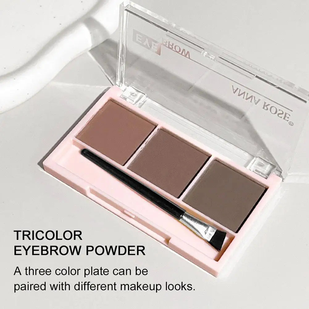 3 Colors Eyebrow Powder Shadow 3D Eyebrow Shape Waterproof and Sweat-proof Natural Long-Lasting Eyebrow Powder