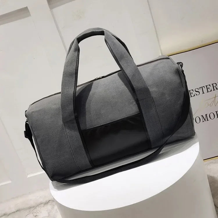 Canvas Simple Travel Luggage Handbags Solid Durable Duffel Shoulder Bags Crossbody Weekend Carry Organizer for Men Women