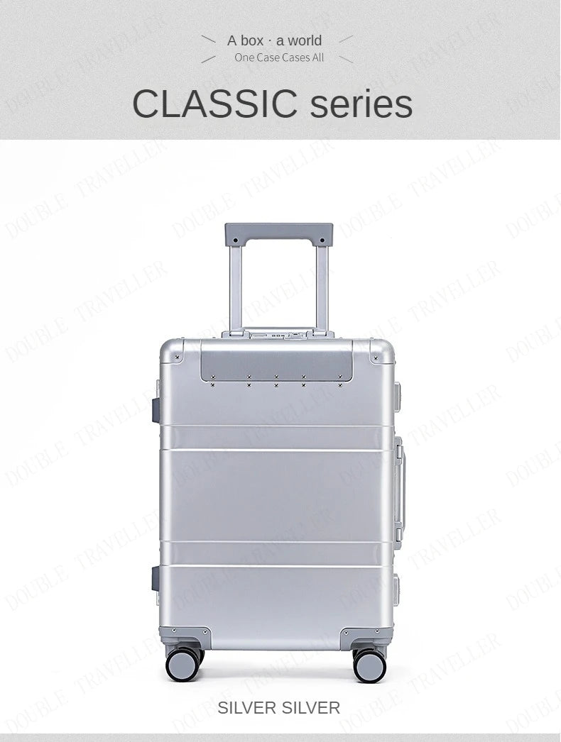 The Latest All Aluminum Travel Luggage High Quality Trolley Suitcase 20 Inch Carry on Luggage Men's and Women's Luggage