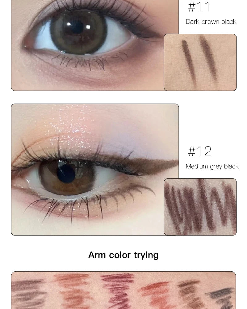 Matte Brighten Lying silkworm Eyeliner Gel Pen Waterproof Quick Drying Pink Brown Ultra fine Eye Shadow Pen Not-Smudge Makeup