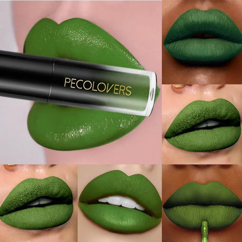 Single Green Lip Gloss, Lipstick, Green, High Color Rendering, Charming Lip Gloss, Lip Cosmetics Lipgloss