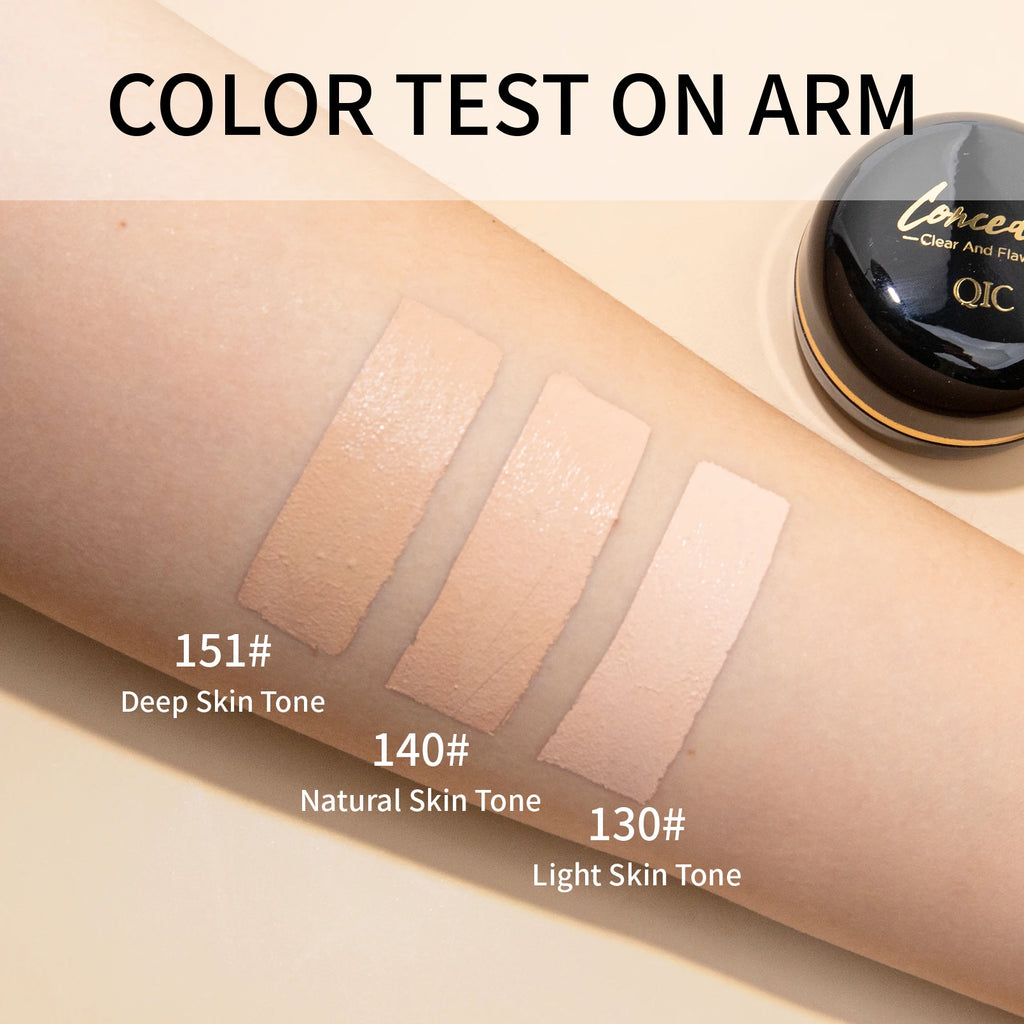 Waterproof & Sweatproof Concealer with Brush - Tattoo coverage, Long-Lasting Foundation, Natural,Full coverage, All Skin Types