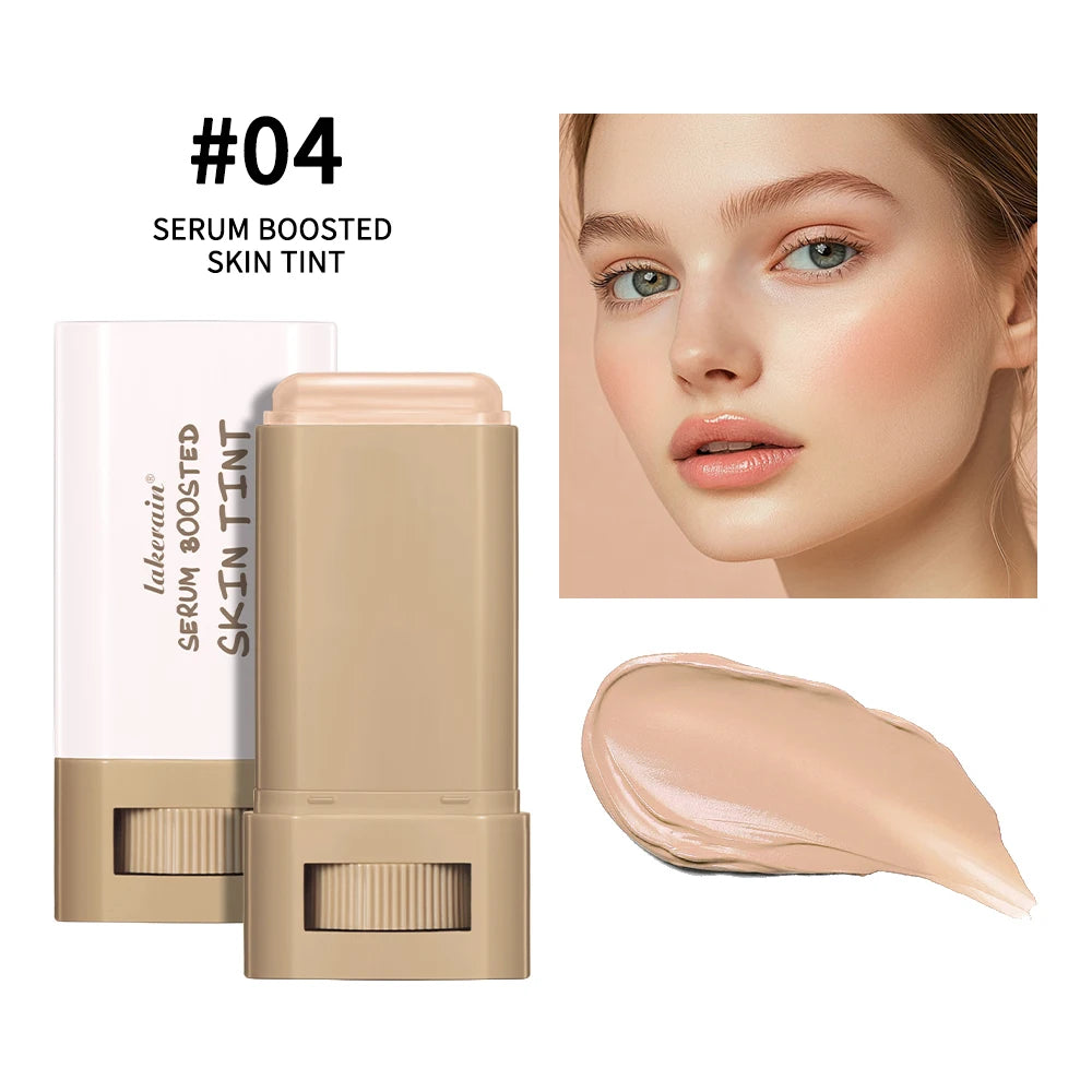 Foundation Tint Stick Balm Serum Boosted Skin Tint Foundation Stick Plumper Hight Coverage Travel Bronze Foundation Stick Makeup
