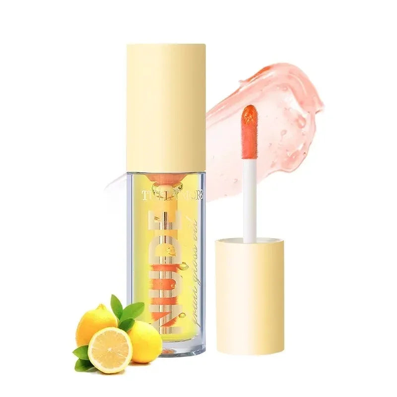 4 Colors Fruit Lip Oil Moisturizing Lip Plump Clear Hydrates And Shines Mirror Water Gloss Lip Glaze Liquid