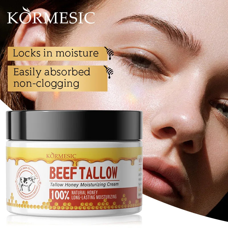 Tallow Honey Moisturizing Cream Long Lasting Smooth Tender Brighten Face Firming Elastic Deeply Nourish Skin Moisturizer 120g