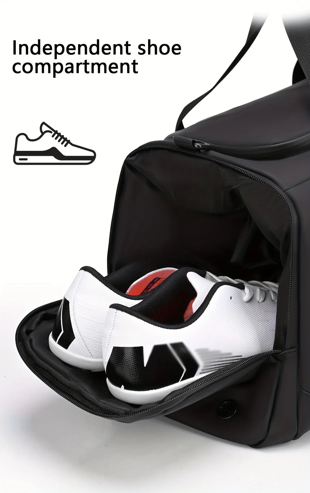 Large capacity multifunctional luggage bag with multiple compartments and shoe pockets,  casual sports and fitness bag