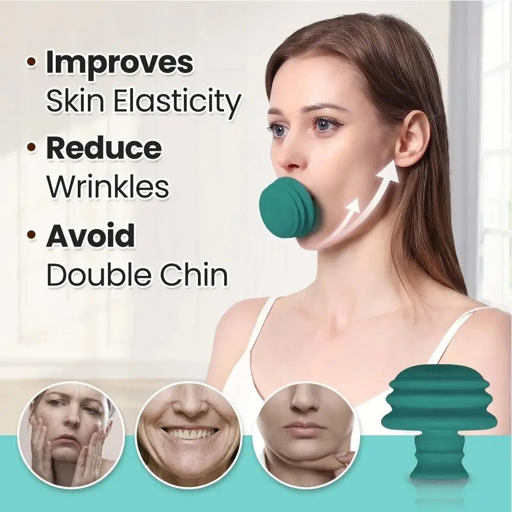 Face Jaw Exerciser Slimmer Jaw Face Neck Toning Exerciser,Facial Yoga Skin Tighten Firm, Double Chin Breathing Exercise Device