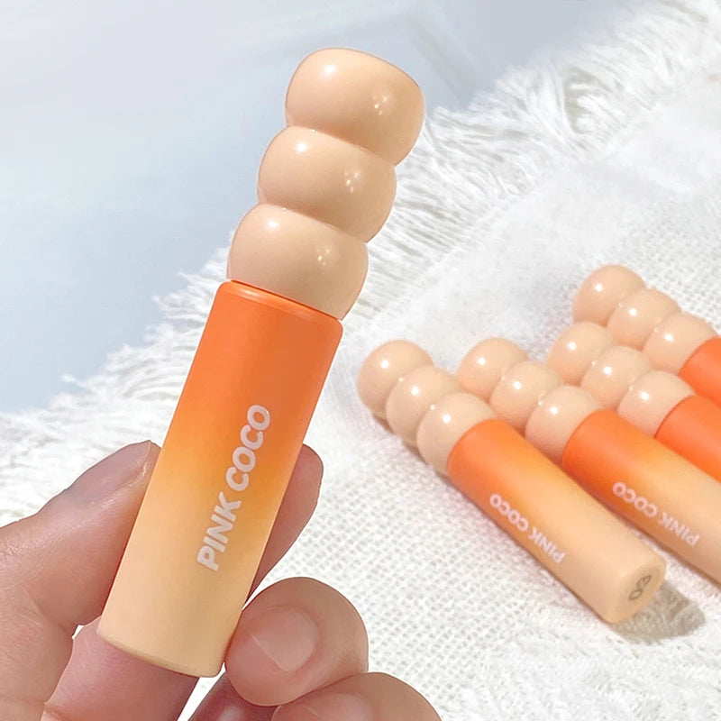 PINK COCO Sunset Galaxy Lip Glaze Matte Matte Velvet Lip Mud Low-saturation Tone Autumn and Winter Matte Lip Glaze
