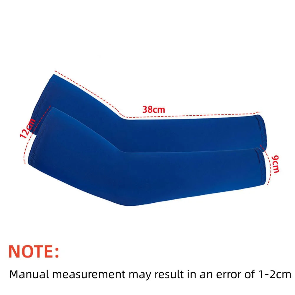 Arm Sleeves Ice Fabric Breathable Quick Dry Running Sportswear Sun UV Protection Long Arm Cover Cycling Arm Sleeves