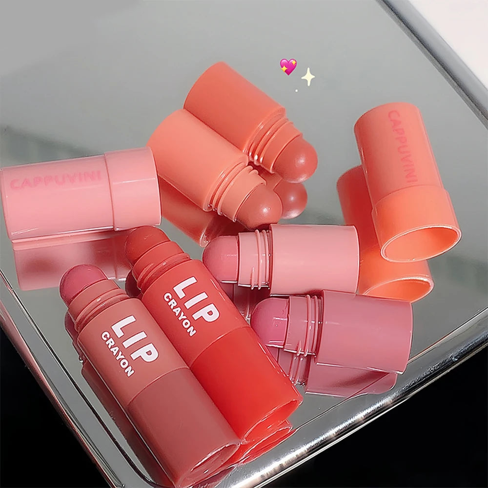 Matte Lipstick Pen 4 Colors In 1 Nude Pink Matte Lip Gloss Waterproof Long Lasting Lipstick Pencil Lip Liner Pen Lip Makeup Set
