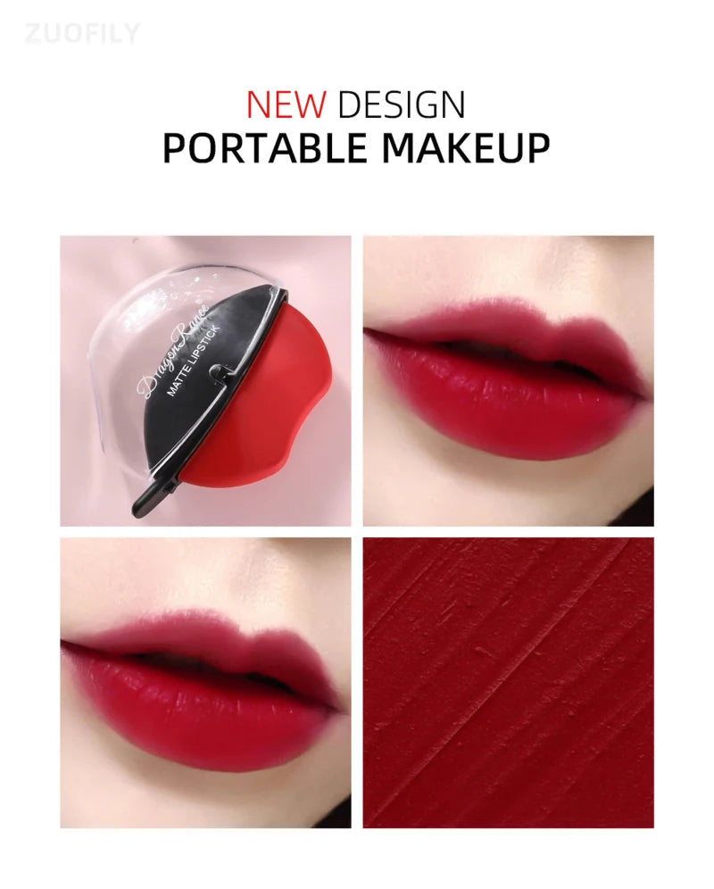 New Squeeze Into Lazy Lipstick Lip-shaped Lipstick Moisturizing Matte Lip Makeup Tint Waterproof Nonstick Cup Lipgloss Korean